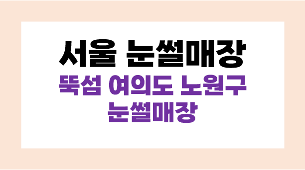 서울 눈썰매장 총 정리 _ 여의도 눈썰매장, 뚝섬 눈썰매장, 노원구 눈썰매장